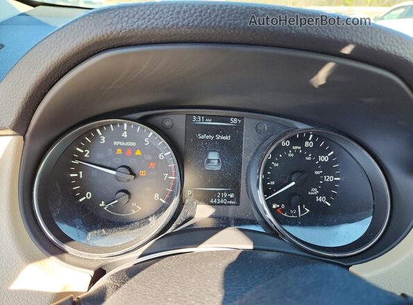 KNMAT2MT8HP584680 2017 NISSAN ROGUE Blue Widok zestawu wskaźników