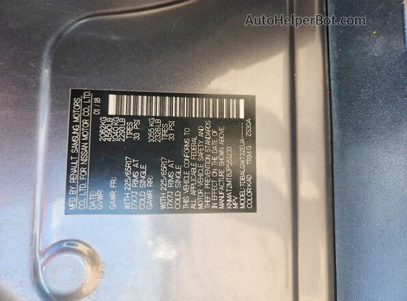 KNMAT2MT8JP551233 2018 NISSAN ROGUE Gray Engine compartment view
