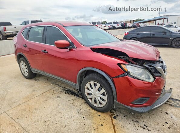 KNMAT2MT9GP613926 2016 NISSAN ROGUE Red Delantero derecho