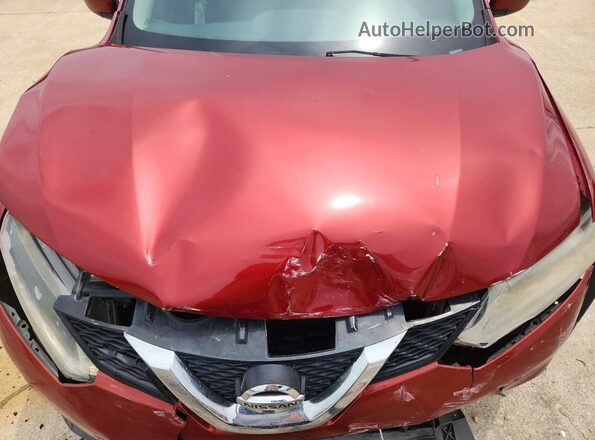KNMAT2MT9GP613926 2016 NISSAN ROGUE Red Vista del compartimento del motor