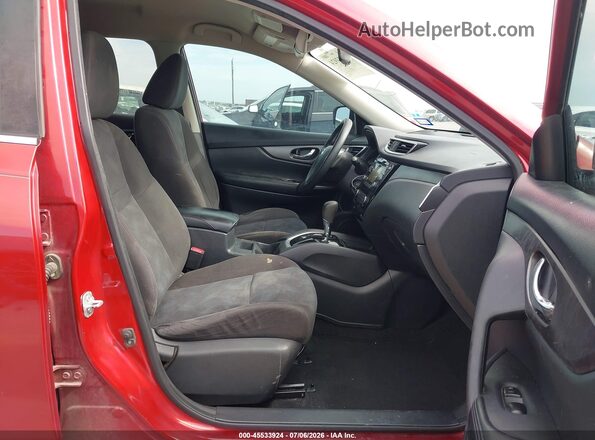 KNMAT2MT9GP709877 2016 NISSAN ROGUE Red Widok wnętrza z przodu