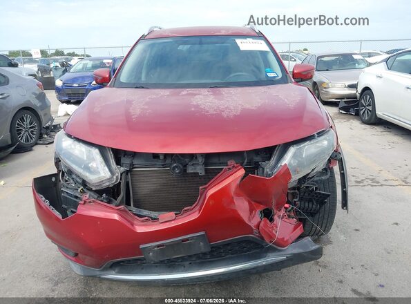 KNMAT2MT9GP709877 2016 NISSAN ROGUE Red Widok wnętrza z tyłu