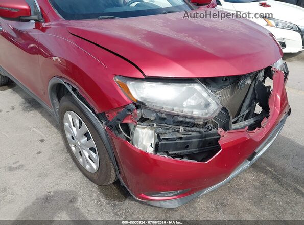 KNMAT2MT9GP709877 2016 NISSAN ROGUE Red Widok z przodu