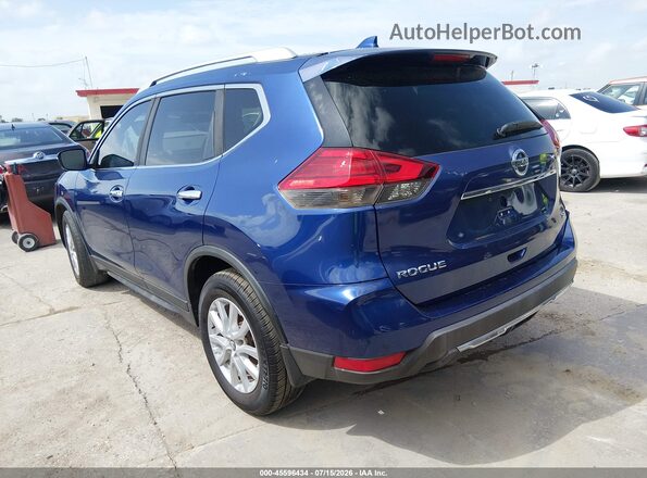 KNMAT2MT9HP575468 2017 NISSAN ROGUE Синий Задняя левая четверть