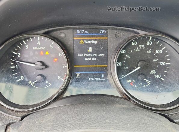 KNMAT2MT9JP602223 2018 NISSAN ROGUE Black Widok zestawu wskaźników