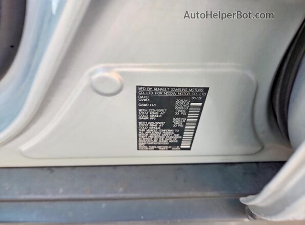 KNMAT2MT9LP507230 2020 NISSAN ROGUE Silver VIN sticker view