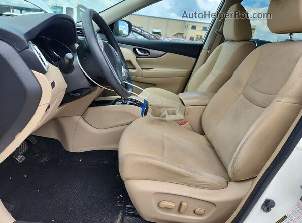 KNMAT2MTXGP634221 2016 NISSAN ROGUE White Вид салону спереду