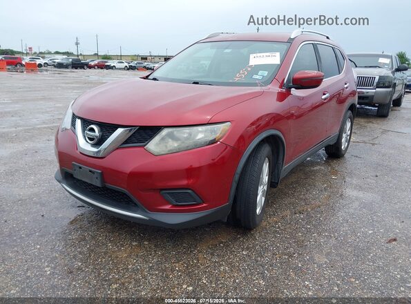 KNMAT2MTXGP647034 2016 NISSAN ROGUE Красный Передняя левая четверть