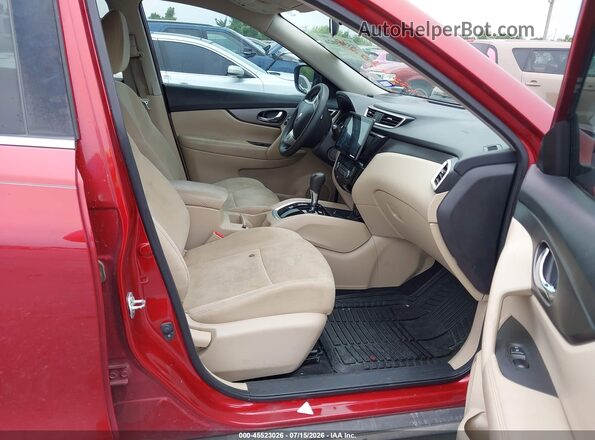 KNMAT2MTXGP647034 2016 NISSAN ROGUE Красный Вид салона спереди