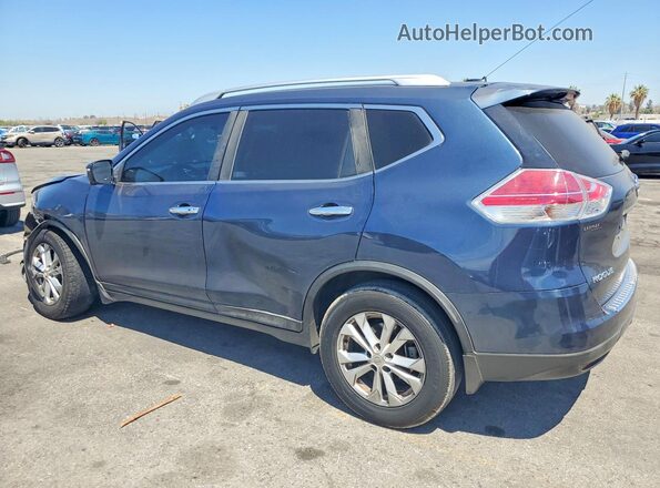 KNMAT2MTXGP706261 2016 NISSAN ROGUE Blue Trasero izquierdo