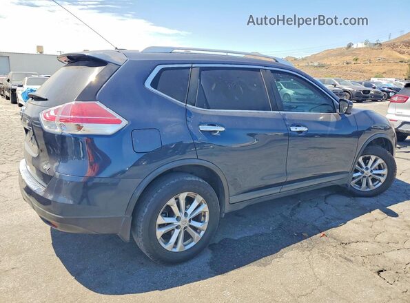 KNMAT2MTXGP706261 2016 NISSAN ROGUE Blue Trasero derecho