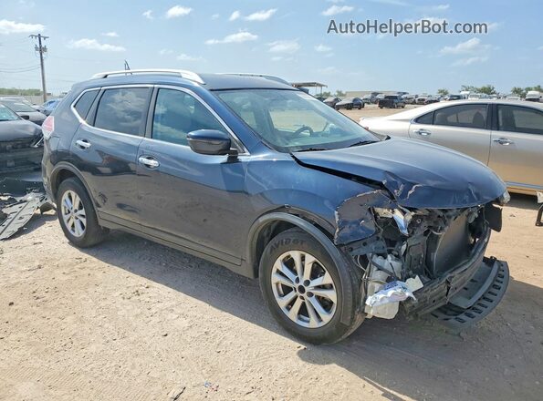 KNMAT2MTXGP714263 2016 NISSAN ROGUE Blue Передня права чверть