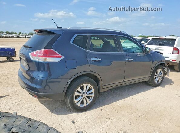 KNMAT2MTXGP714263 2016 NISSAN ROGUE Blue Задня права чверть