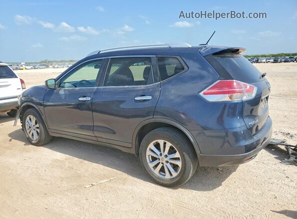 KNMAT2MTXGP714263 2016 NISSAN ROGUE Blue Задня ліва чверть