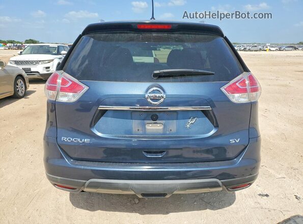 KNMAT2MTXGP714263 2016 NISSAN ROGUE Blue Вид ззаду