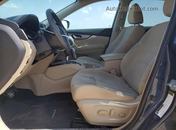 KNMAT2MTXGP714263 2016 NISSAN ROGUE Blue Вид салону спереду
