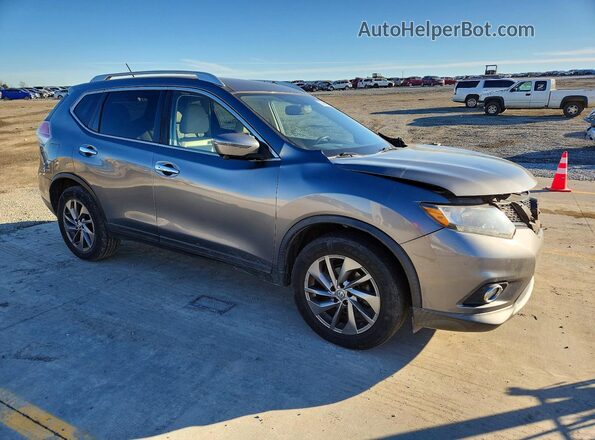 KNMAT2MTXGP738045 2016 NISSAN ROGUE Gray Передня права чверть