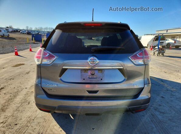 KNMAT2MTXGP738045 2016 NISSAN ROGUE Gray Вид ззаду