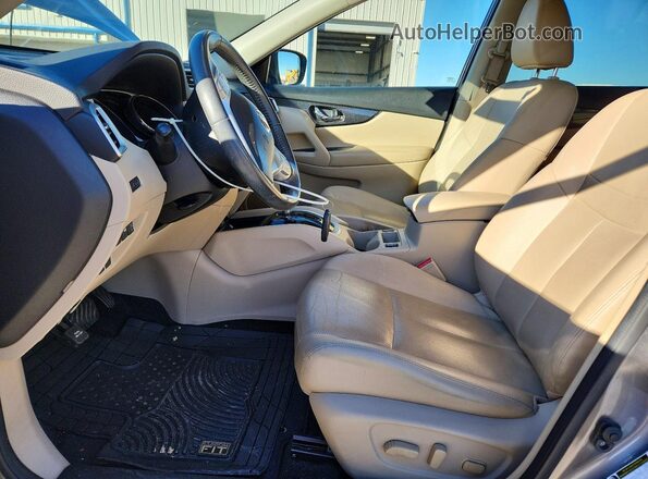 KNMAT2MTXGP738045 2016 NISSAN ROGUE Gray Вид салону спереду