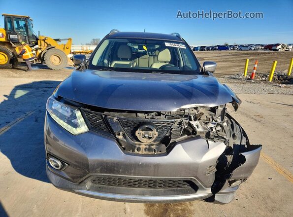 KNMAT2MTXGP738045 2016 NISSAN ROGUE Gray Вид спереду