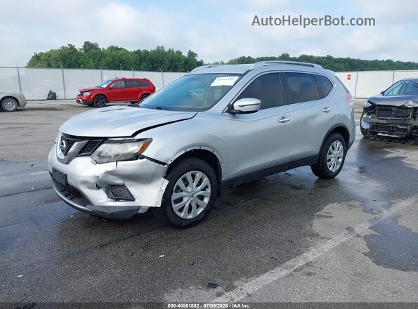 KNMAT2MV0GP595835 2016 NISSAN ROGUE Silver Vista tres cuartos delantera izquierda