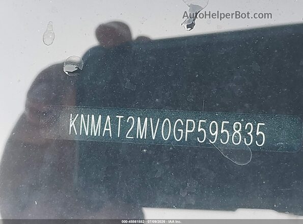 KNMAT2MV0GP595835 2016 NISSAN ROGUE Silver Vista del compartimento del motor