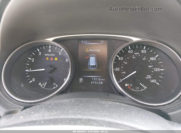 KNMAT2MV0GP655693 2016 NISSAN ROGUE White Widok tylnych siedzeń
