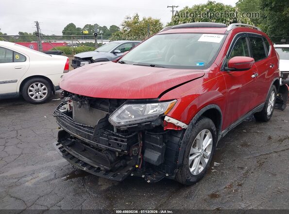 KNMAT2MV0GP663390 2016 NISSAN ROGUE Red წინა მარცხენა ხედი სამი მეოთხედიდან