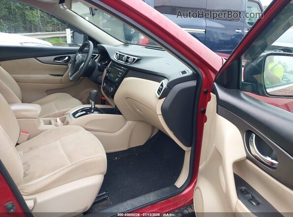 KNMAT2MV0GP663390 2016 NISSAN ROGUE Red წინა სალონის ხედი