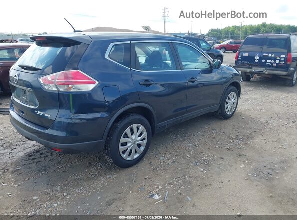 KNMAT2MV0GP665365 2016 NISSAN ROGUE Blue Rear right