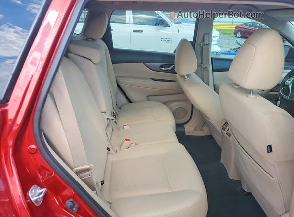 KNMAT2MV0GP670405 2016 NISSAN ROGUE Burgundy Rear seats view