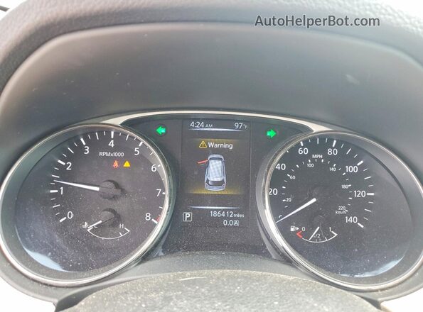 KNMAT2MV0GP670405 2016 NISSAN ROGUE Burgundy Instrument cluster view