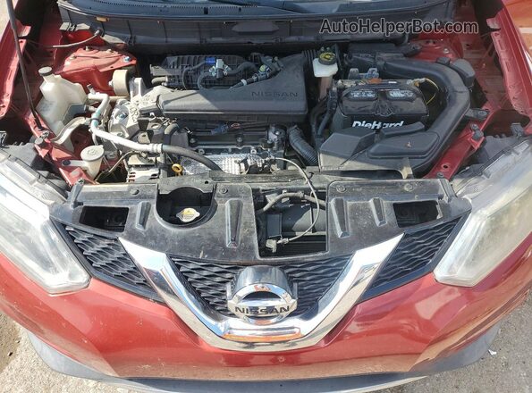 KNMAT2MV0GP670405 2016 NISSAN ROGUE Burgundy Rear interior view