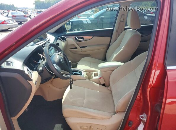 KNMAT2MV0GP670405 2016 NISSAN ROGUE Burgundy Front interior view