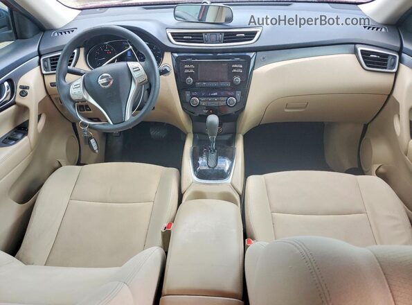 KNMAT2MV0GP670405 2016 NISSAN ROGUE Burgundy Dashboard view