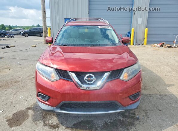 KNMAT2MV0GP670405 2016 NISSAN ROGUE Burgundy Front view