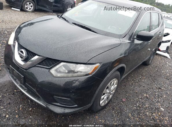 KNMAT2MV0GP709400 2016 NISSAN ROGUE Black წინა მარცხენა ხედი სამი მეოთხედიდან