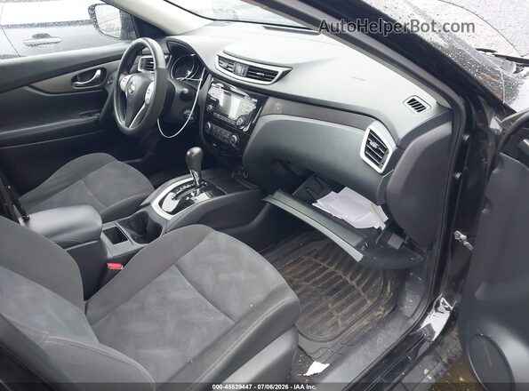 KNMAT2MV0GP709400 2016 NISSAN ROGUE Black წინა სალონის ხედი