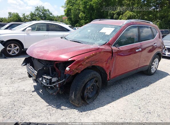KNMAT2MV0GP722387 2016 NISSAN ROGUE Red Առջևի ձախ երեք քառորդ տեսարան