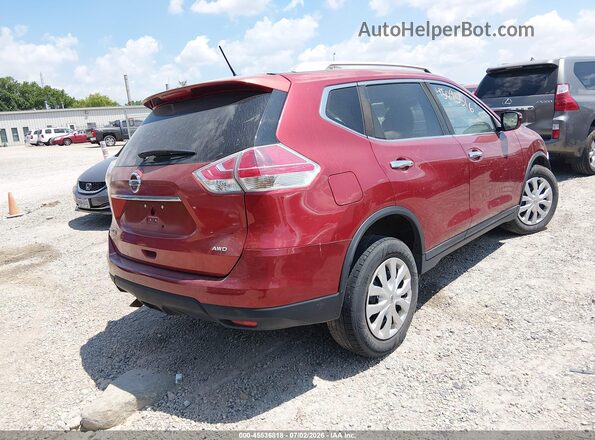 KNMAT2MV0GP722387 2016 NISSAN ROGUE Red Հետևի աջ