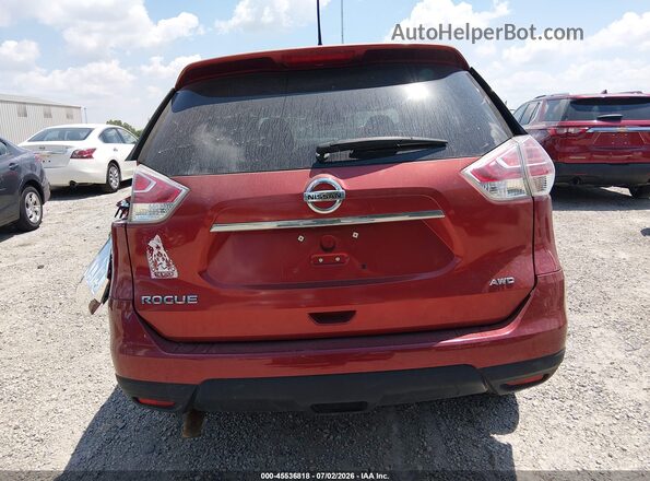 KNMAT2MV0GP722387 2016 NISSAN ROGUE Red 