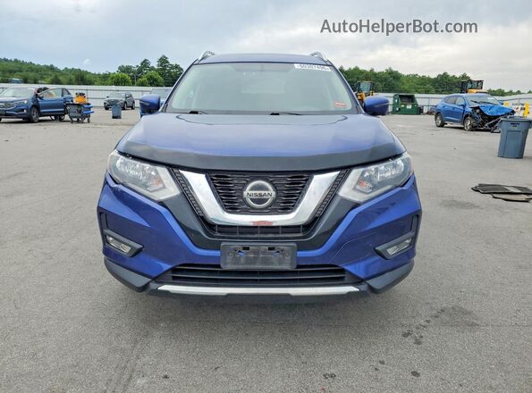 KNMAT2MV0JP520057 2018 NISSAN ROGUE Blue Widok z przodu