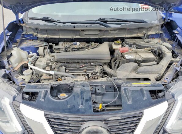 KNMAT2MV0JP520057 2018 NISSAN ROGUE Blue Widok wnętrza z tyłu