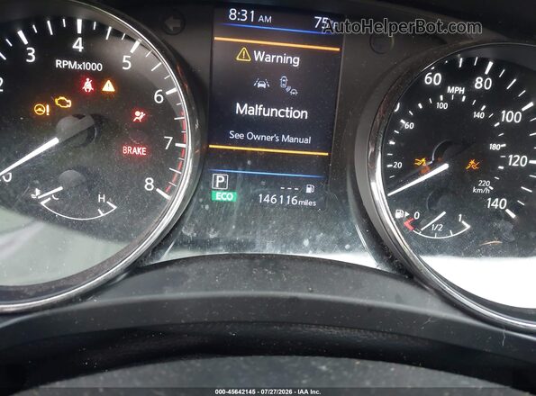 KNMAT2MV0KP555599 2019 NISSAN ROGUE White Հետևի նստատեղերի տեսք