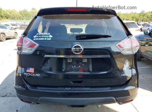 KNMAT2MV1GP616546 2016 NISSAN ROGUE Black Հետևի տեսք