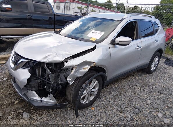 KNMAT2MV1GP616661 2016 NISSAN ROGUE Silver Առջևի ձախ երեք քառորդ տեսարան