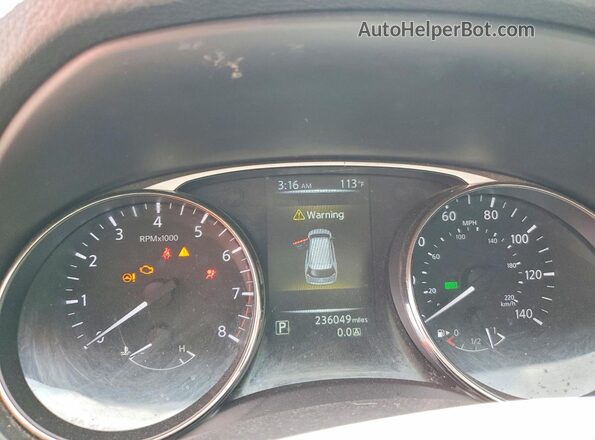 KNMAT2MV1GP628485 2016 NISSAN ROGUE Gray Instrument cluster view