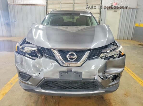 KNMAT2MV1GP640703 2016 NISSAN ROGUE Gray წინა ხედი