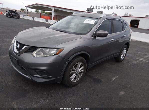 KNMAT2MV1GP689853 2016 NISSAN ROGUE Gray წინა მარცხენა ხედი სამი მეოთხედიდან