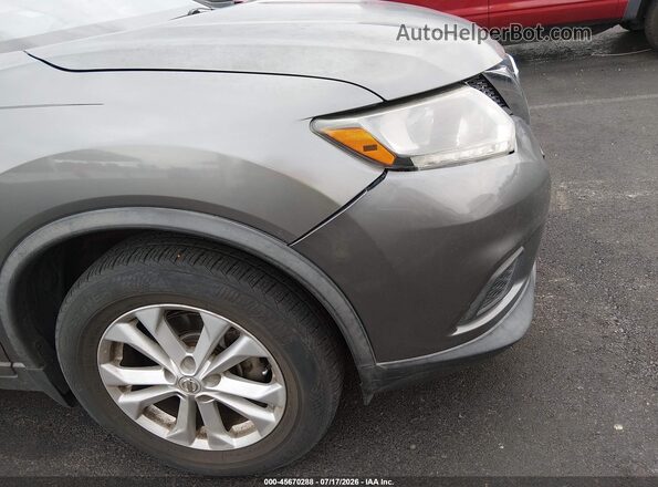 KNMAT2MV1GP689853 2016 NISSAN ROGUE Gray წინა პანელის ხედი